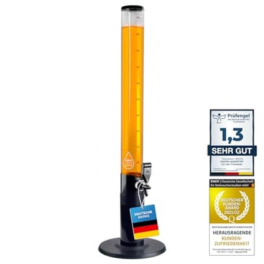 Bierzapfanlage & Biersäule 5L – Premium Getränkespender & Bierturm für Partys – Getränkesäule, Zapfsäule & Trinksäule – Das perfekte Bier Gadget & Aperol Spender