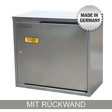 2 x 11 kg Propangas Flaschenschrank/Gasflaschenschrank verzinkt MIT RÜCKWAND (geeignet für 3-, 5, 10, 11 kg Gasflaschen - Gasschrank Schutzschrank)