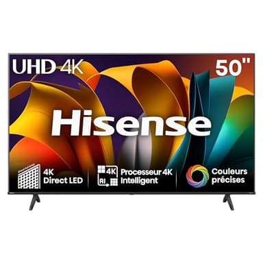 Hisense Smart TV 50 Zoll 50A6N 4K UHD, Dolby Vision, HDR, VIDAA mit YouTube, Netflix, Disney+, Canal + (Modell 2024)